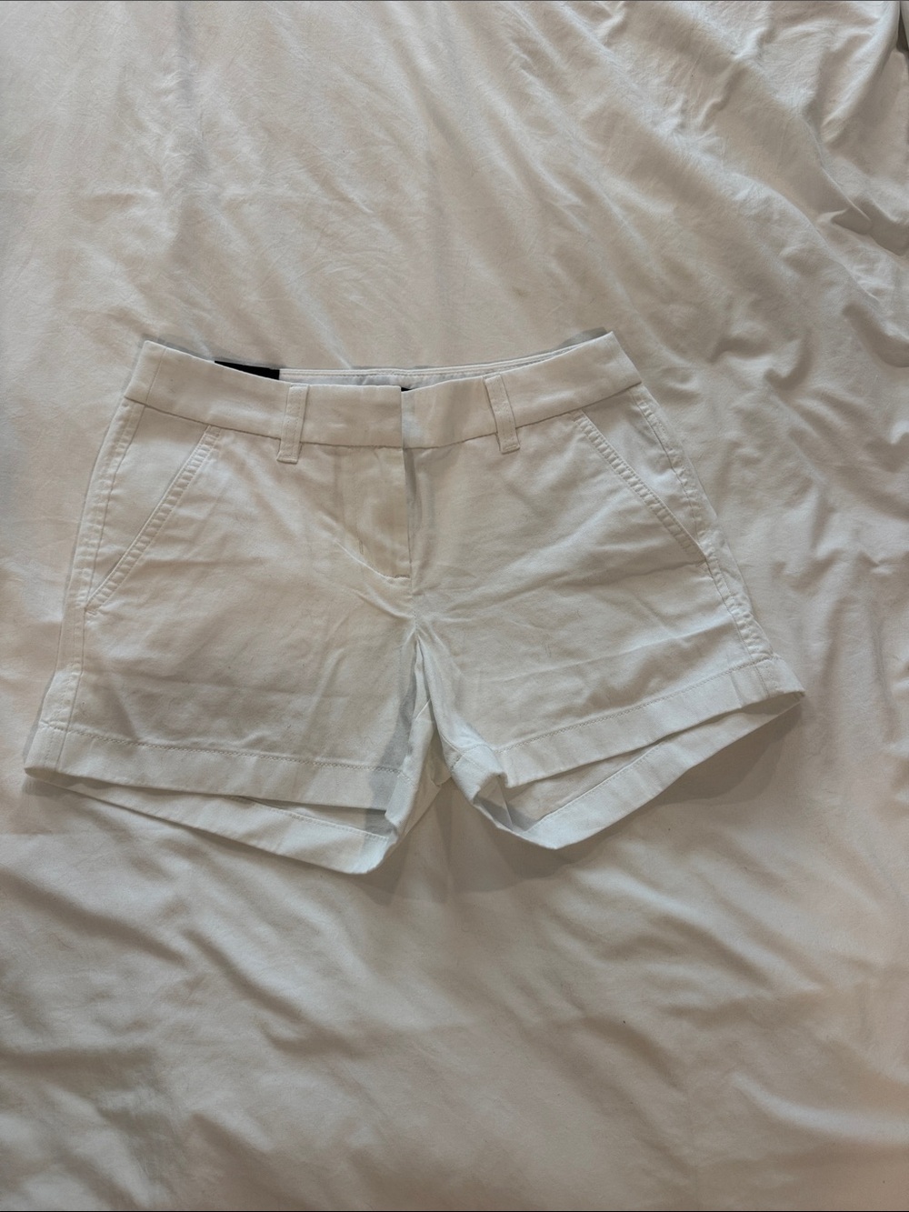 J. Crew Factory White Cotton Bermuda Shorts
